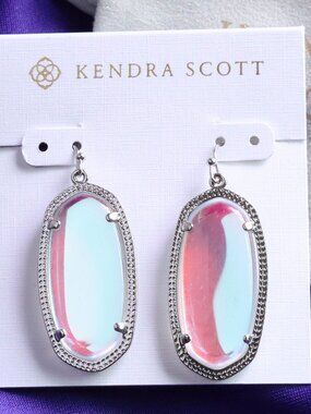 Kendra Scott Elle Drop Earrings Dichroic Glass